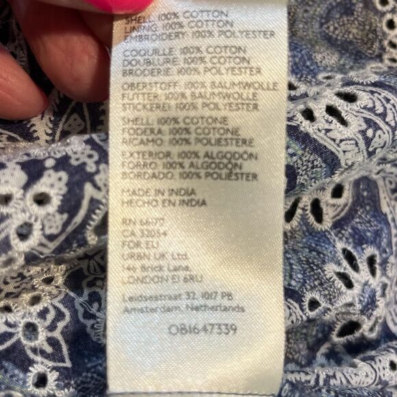 FREE PEOPLE Anissa Bed Jacket Blue Women’s Size Small - Picture 11 of 11